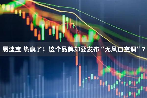 易速宝 热疯了！这个品牌却要发布“无风口空调”？